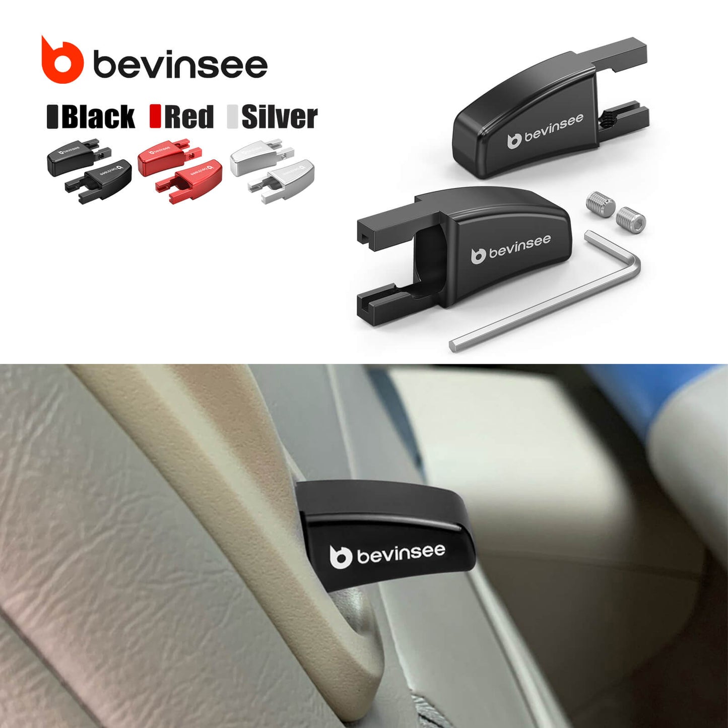 BEVINSEE Seat Release Lever Knob Latch Handle for Ford Mustang 2005-2014