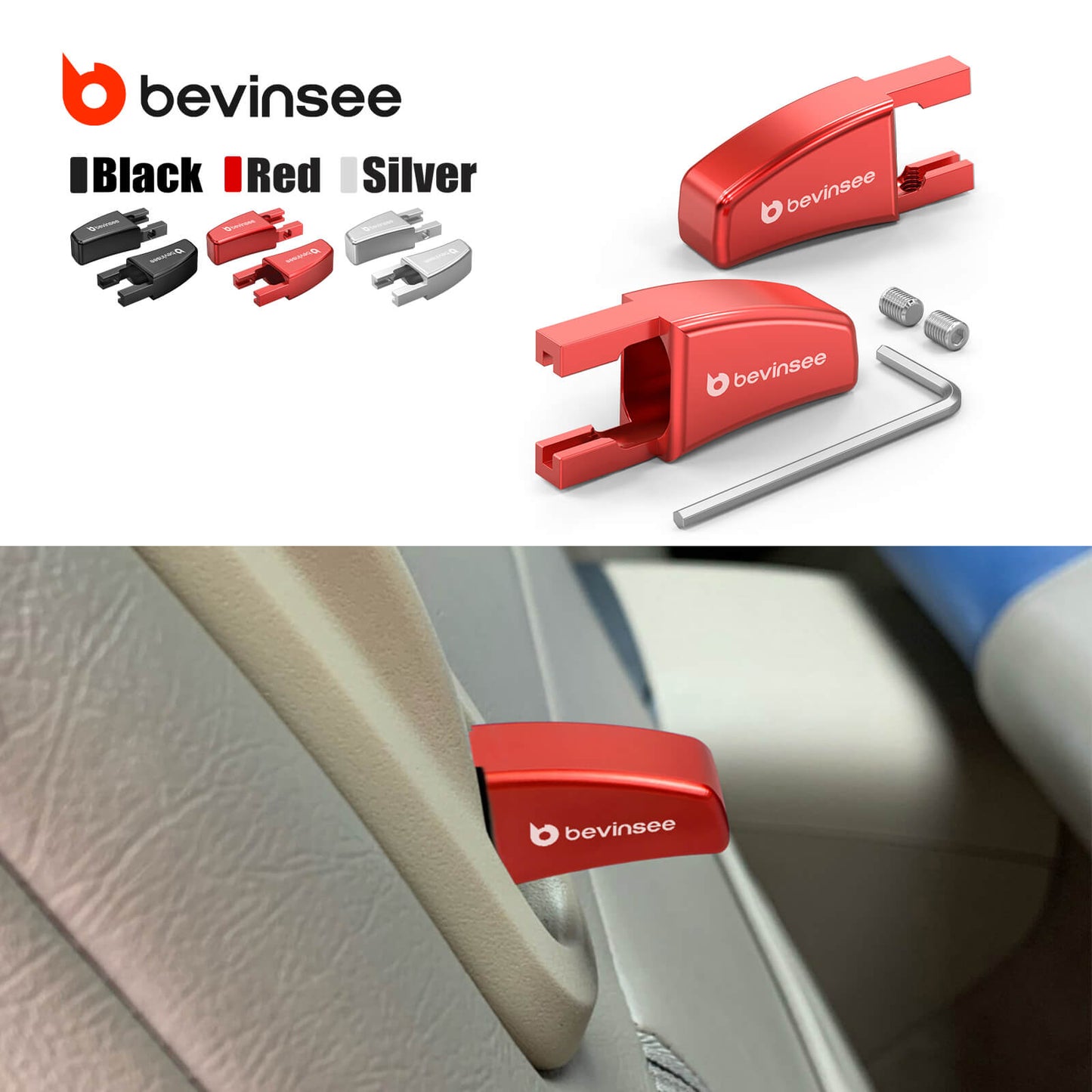 BEVINSEE Seat Release Lever Knob Latch Handle for Ford Mustang 2005-2014