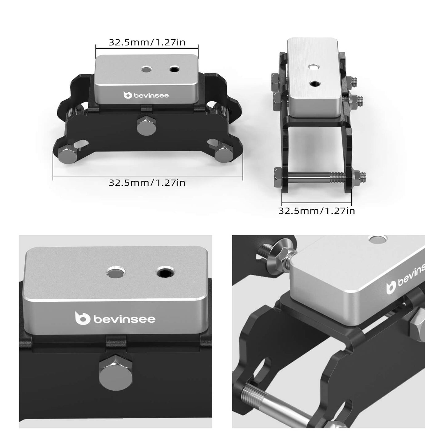 BEVINSEE 3-4 Ton Set Jack Stand Adapters for BMW MINI Toyota SUPRA A90 Nissan