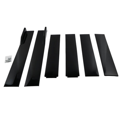 Universal Black Side Skirt Extension Rocker Splitters Diffuser Lip