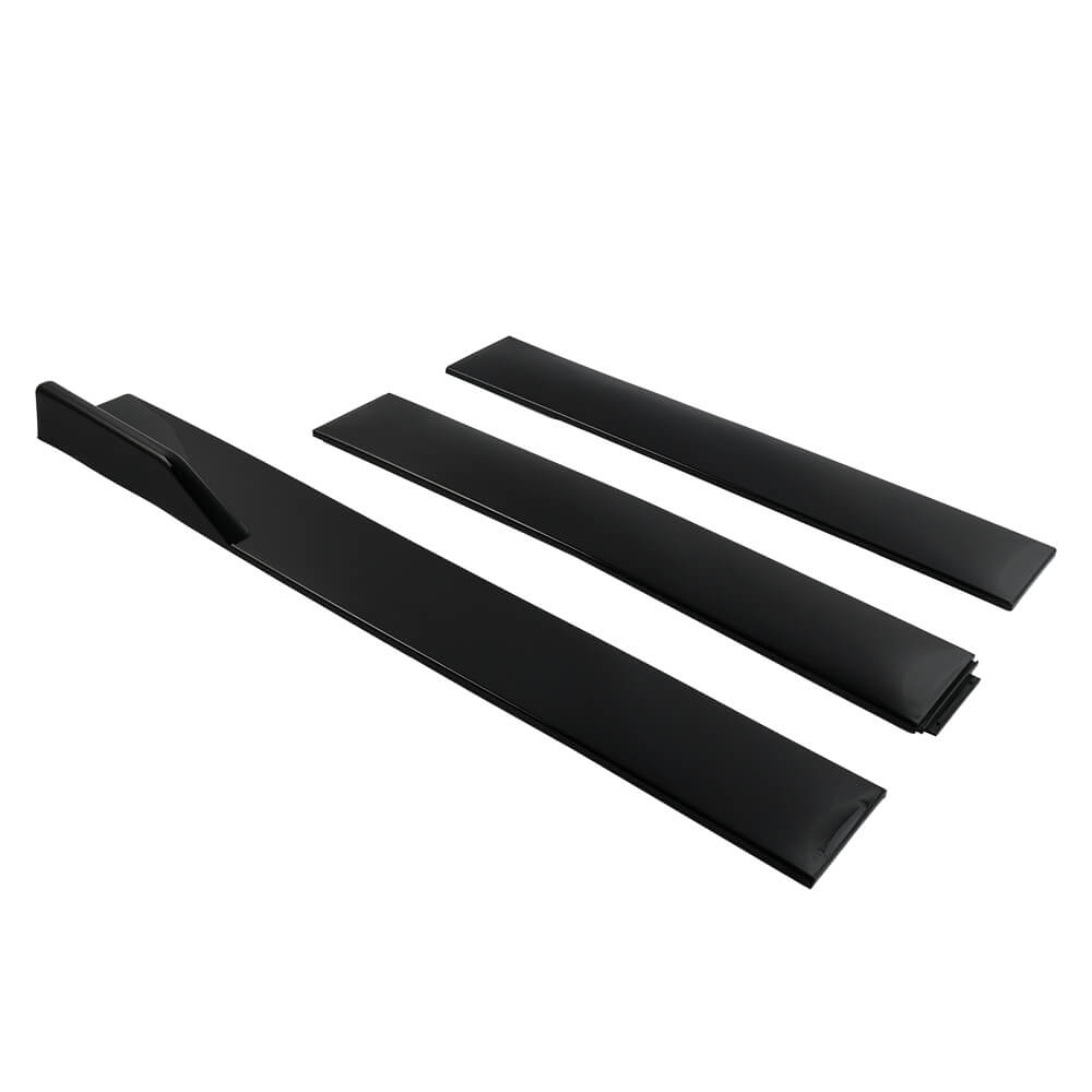 Universal Black Side Skirt Extension Rocker Splitters Diffuser Lip