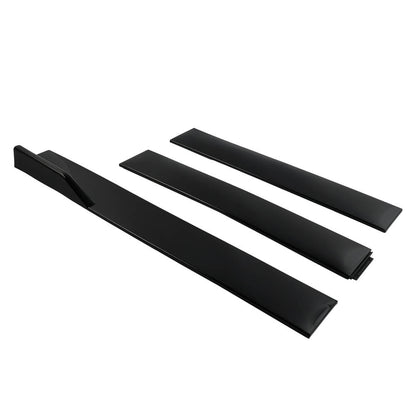Universal Black Side Skirt Extension Rocker Splitters Diffuser Lip