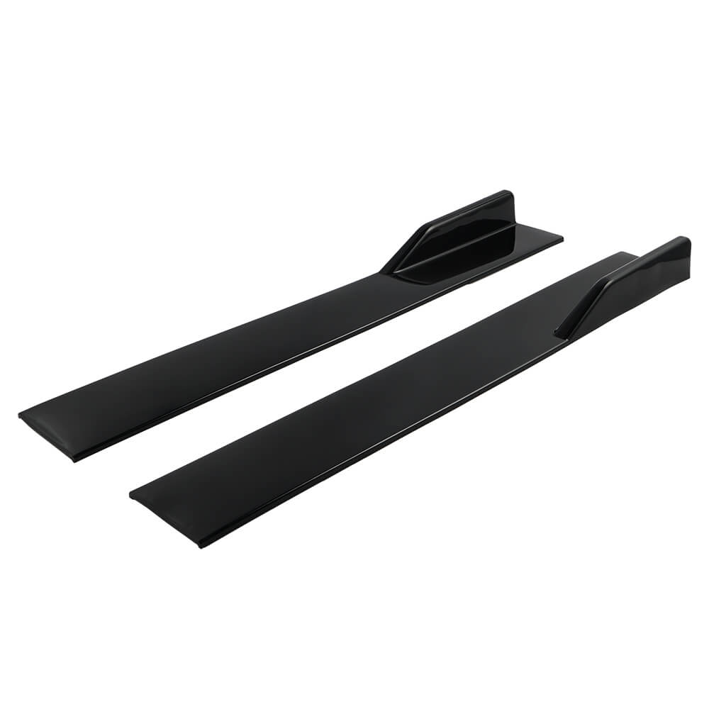 Universal Black Side Skirt Extension Rocker Splitters Diffuser Lip