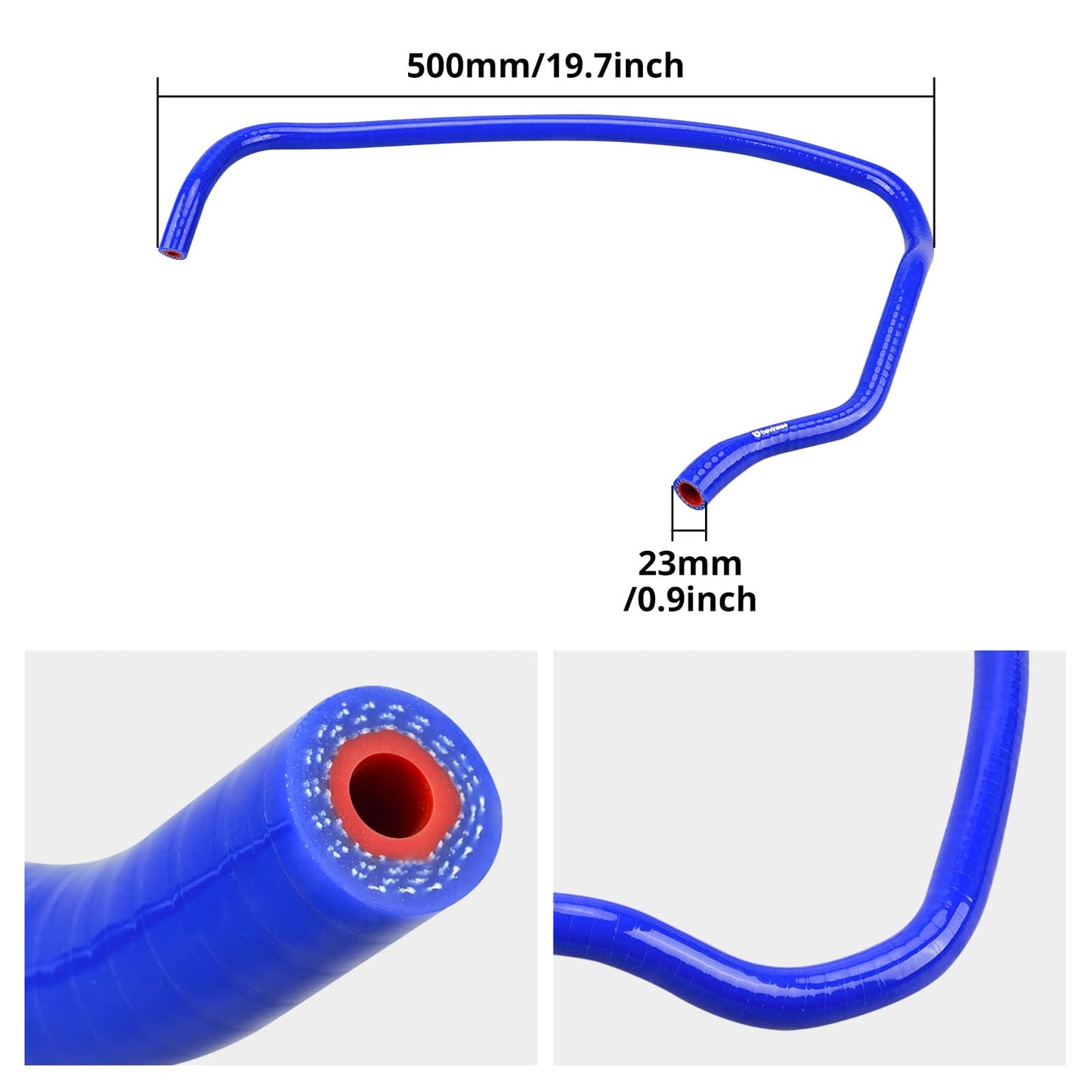 Silicone Coolant Expansion Tank Hose With Aluminum Flange For BMW E90 E92