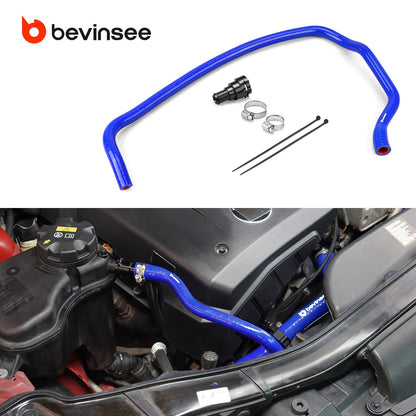 Silicone Coolant Expansion Tank Hose With Aluminum Flange For BMW E90 E92