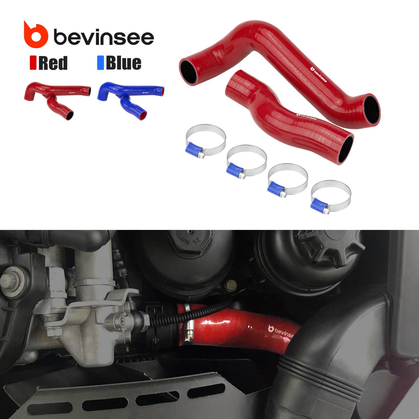 Silicone Radiator Coolant Hose Kit For BMW E46 Non-M 1999-2006