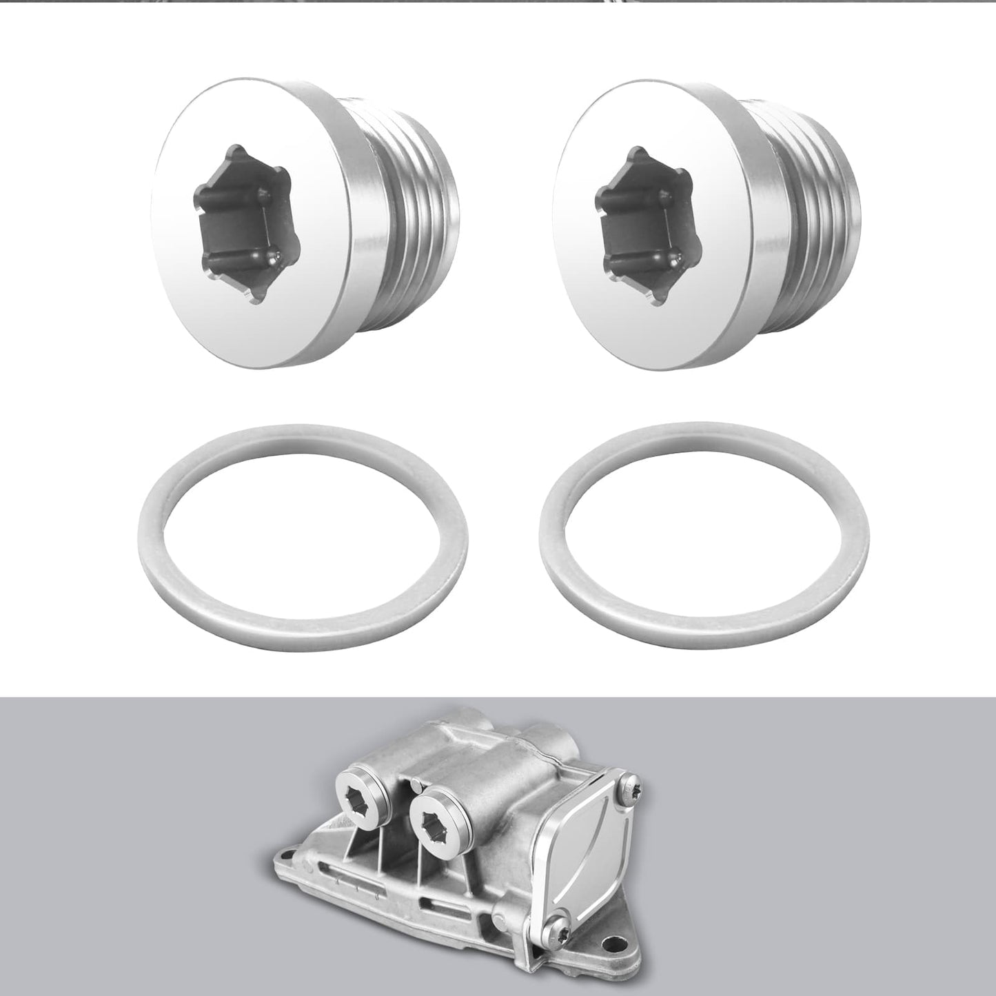 Solid Billet Aluminium Oil Thermostat Housing Plugs For BMW N54 N55 S55