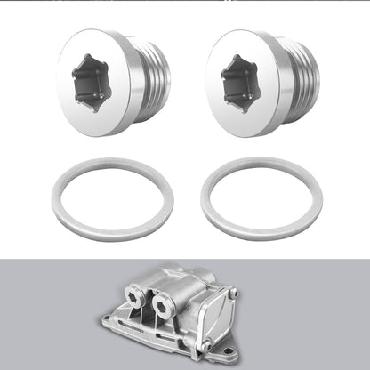 Solid Billet Aluminium Oil Thermostat Housing Plugs For BMW N54 N55 S55