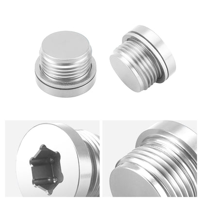 Solid Billet Aluminium Oil Thermostat Housing Plugs For BMW N54 N55 S55