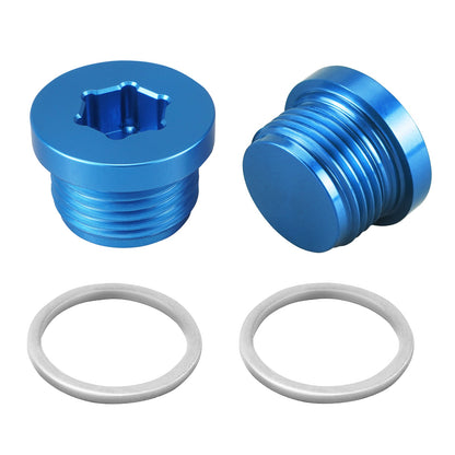 Solid Billet Aluminium Oil Thermostat Housing Plugs For BMW N54 N55 S55