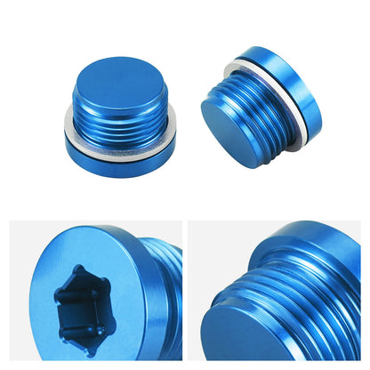 Solid Billet Aluminium Oil Thermostat Housing Plugs For BMW N54 N55 S55