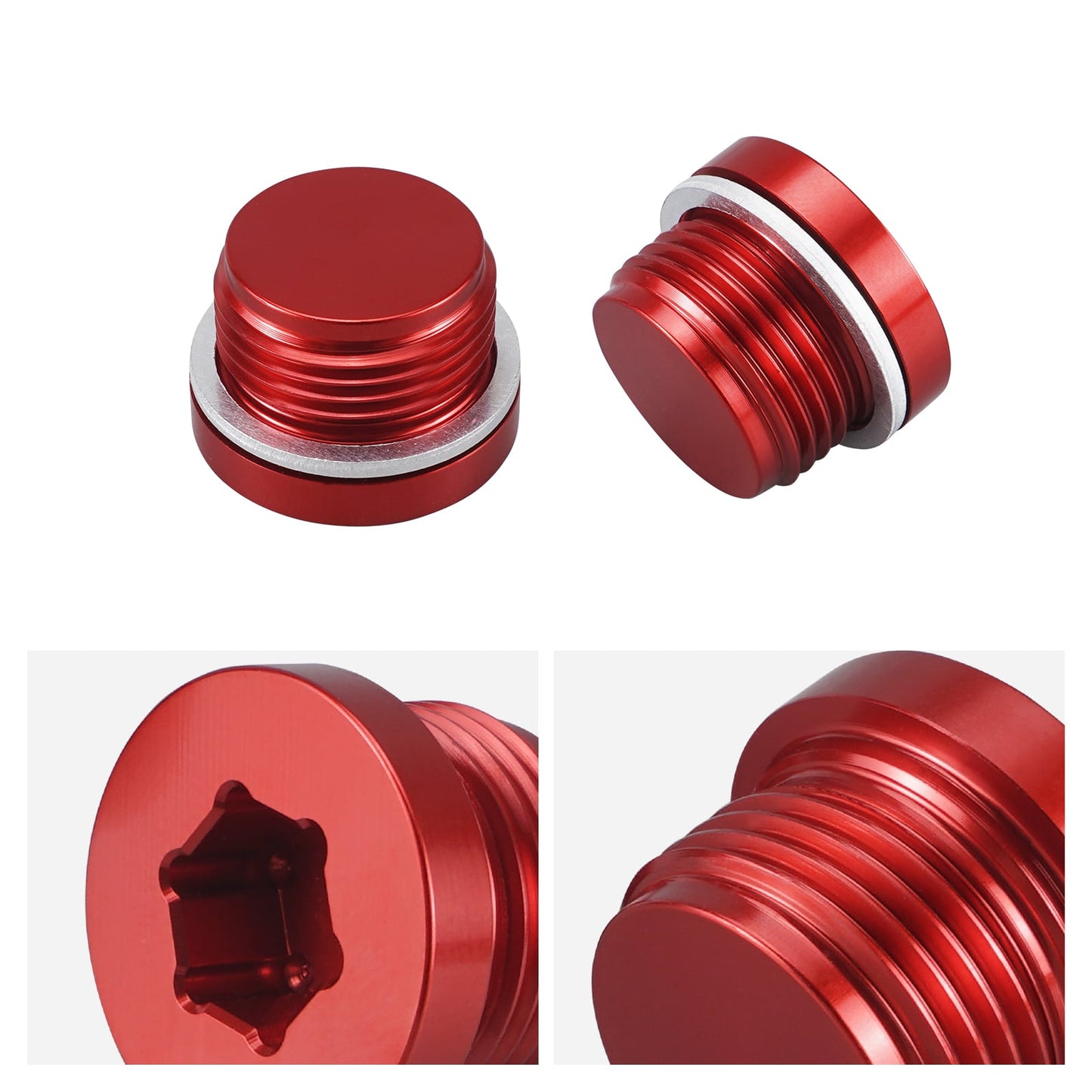 Solid Billet Aluminium Oil Thermostat Housing Plugs For BMW N54 N55 S55