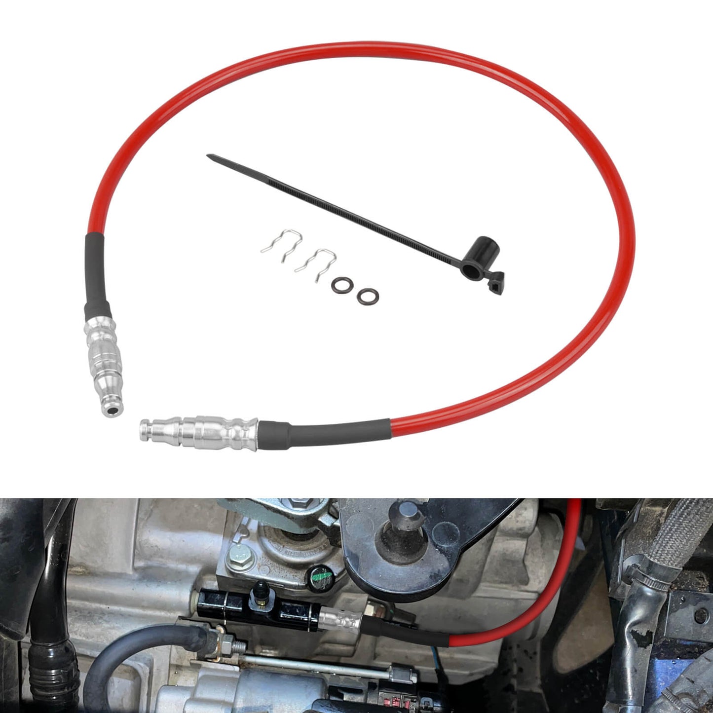 Stainless Steel Clutch Hose for 6-Speed Manual Transmission LHD For VW Golf