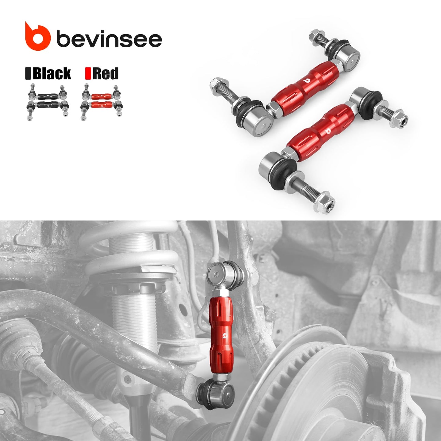 BEVINSEE Front Sway Bar Link Kit Toyota 4Runner FJ Cruiser