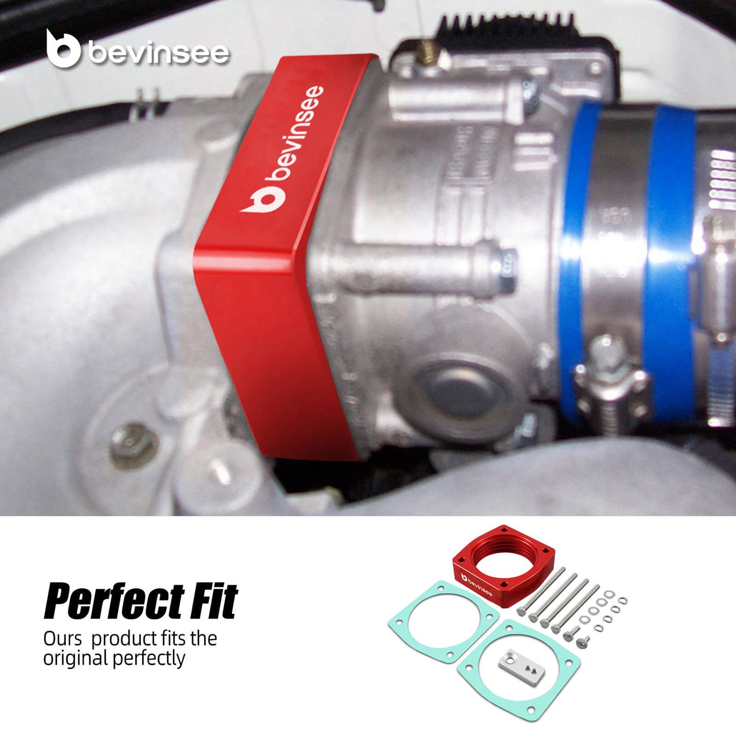 BEVINSEE Throttle Body Spacer for Nissan 350Z 3.5L Engine