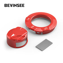 BEVINSEE Transfer Case Dial Knob Cap & Bezel For Toyota 4Runner 2014-2024