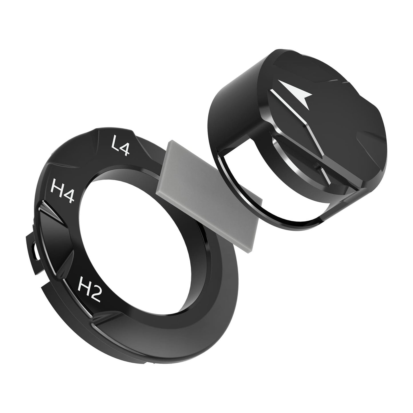 BEVINSEE Transfer Case Dial Knob Cap & Bezel For Toyota 4Runner 2014-2024