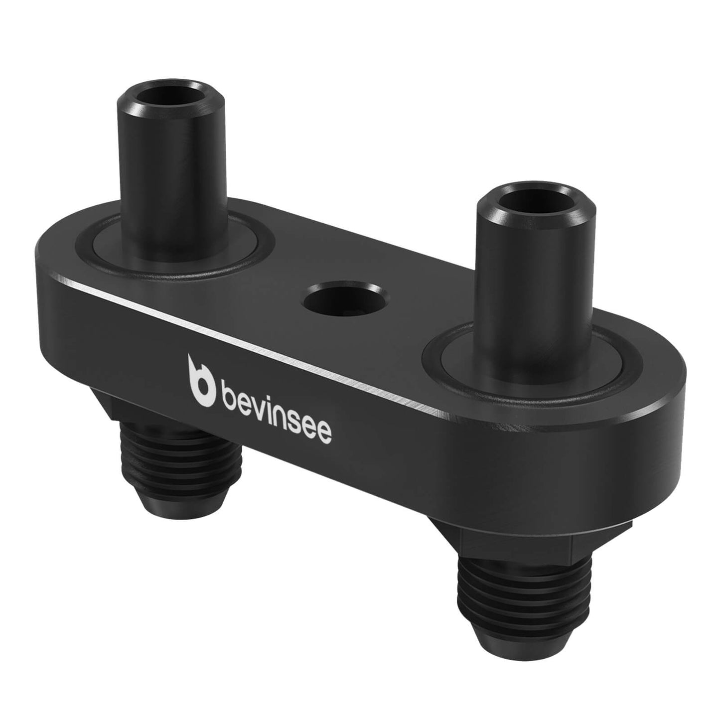 Transmission Cooler Line Adapter Plate with Gasket 6AN Fittings For 6L80E 6L90E 8L90E