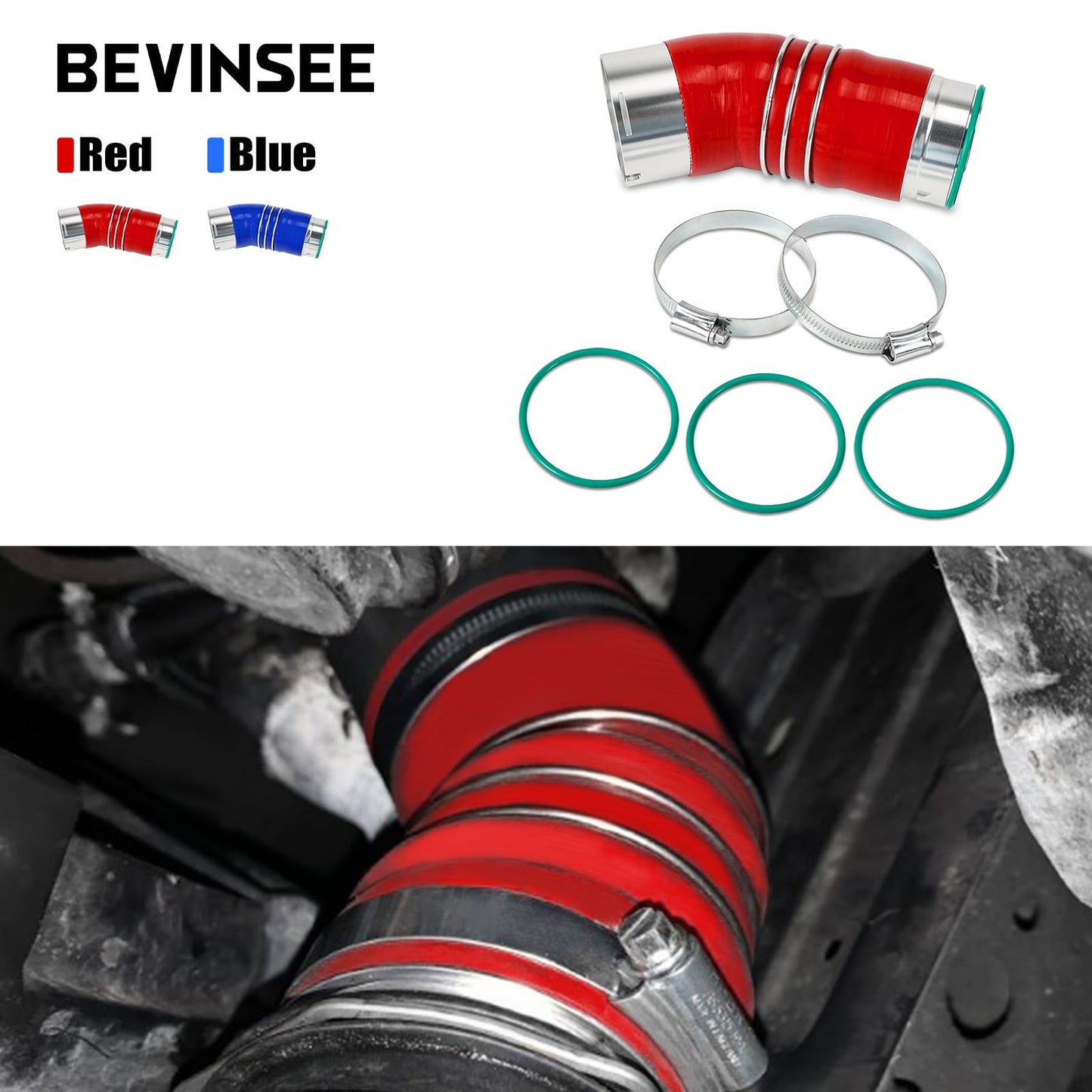 Twin-Turbo Reinforced Silicone Boost Hose for BMW M57 335D E90 E91 E92