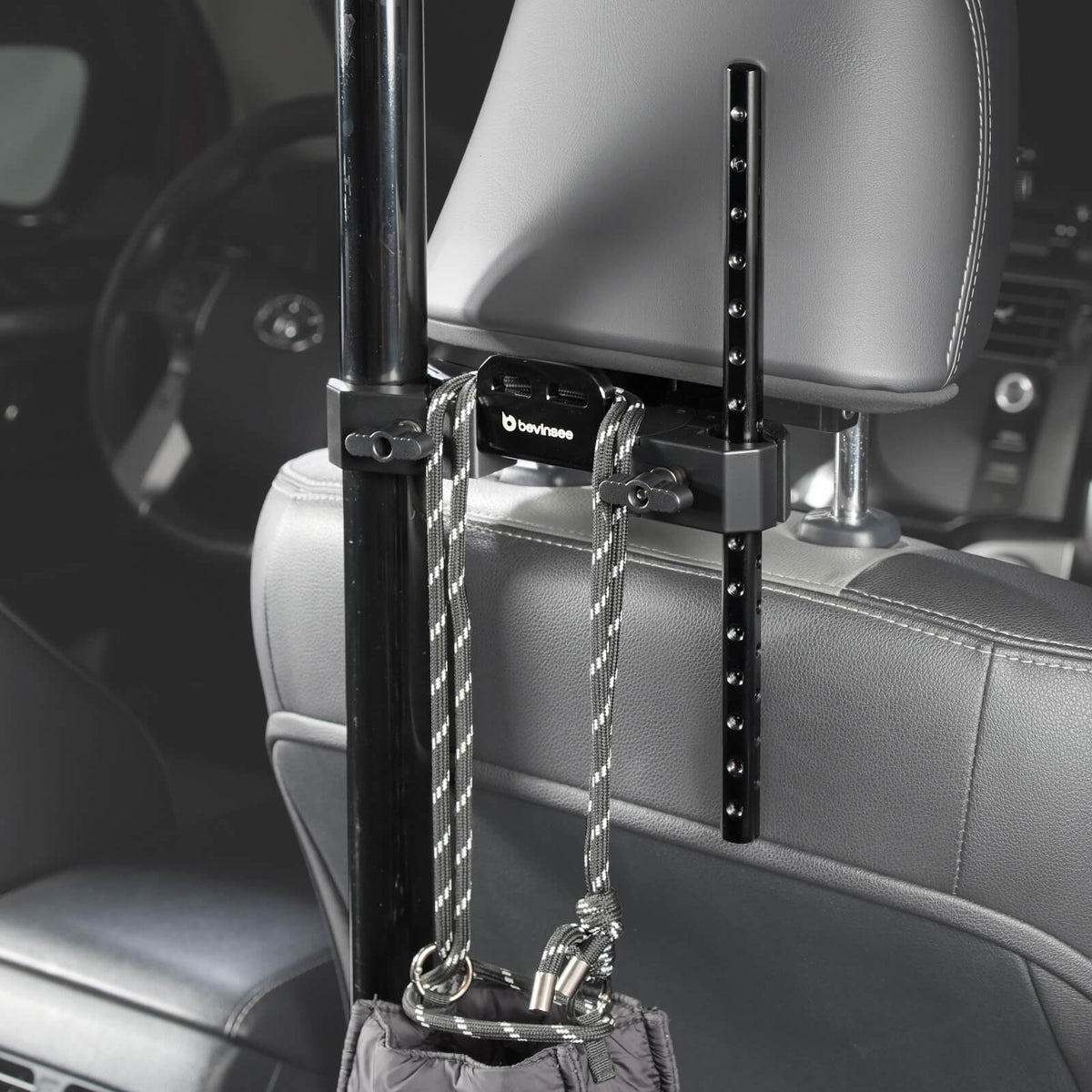 Aluminium Universal Vehicle Headrest Mount Rack For SUVs