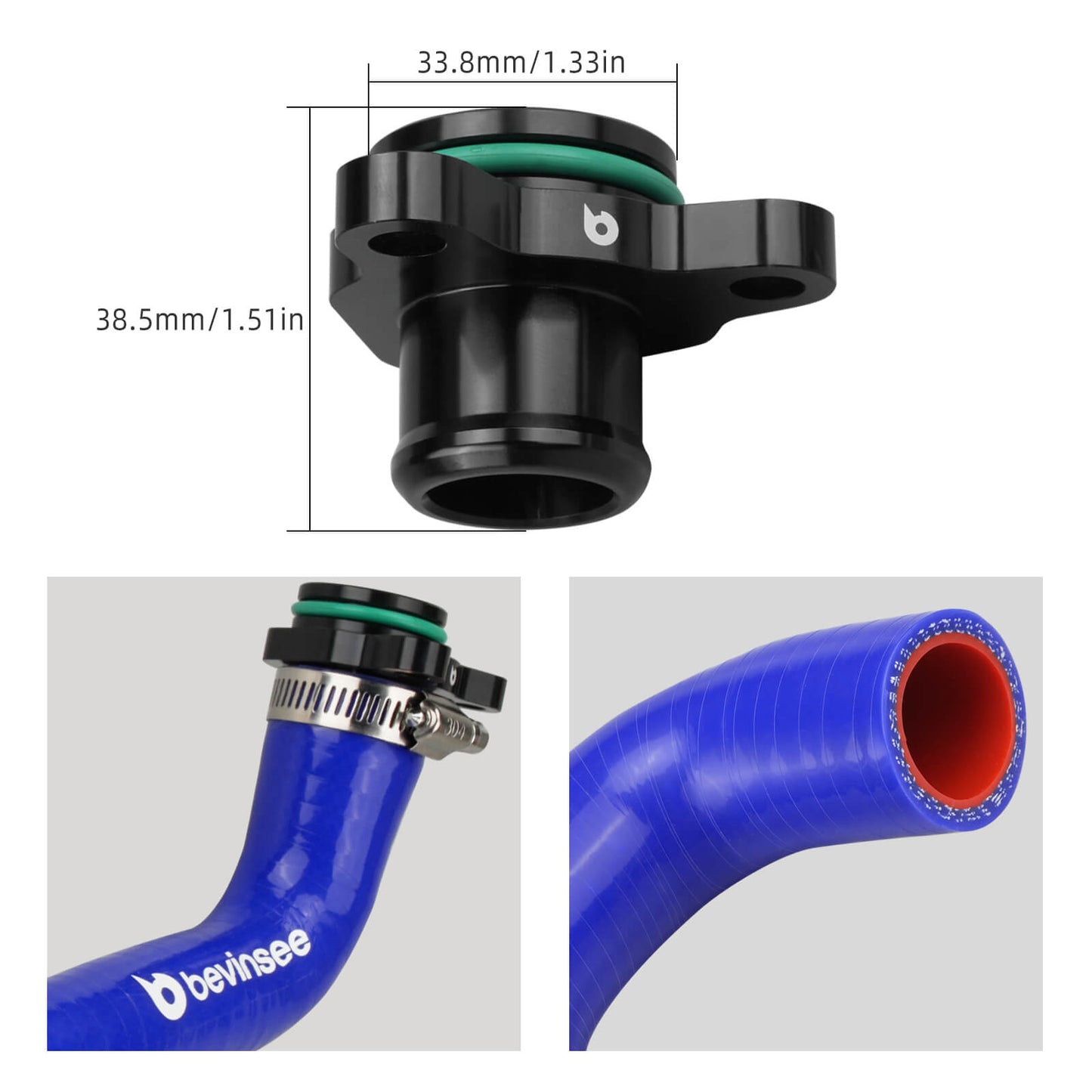 Upgrade Silicone Coolant Hose With Flange For BMW E90 E92 N52 engine