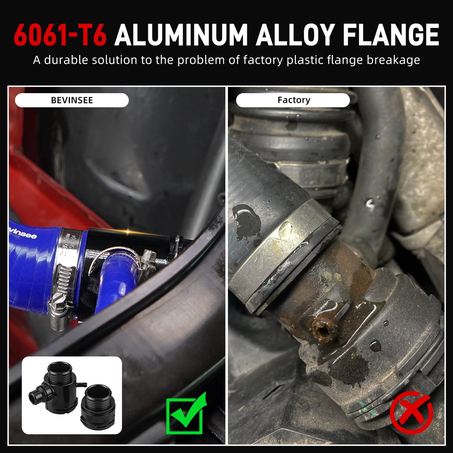 Upper Radiator Hose Repair kit For BMW N52 Engine E90 E92 E82 E88