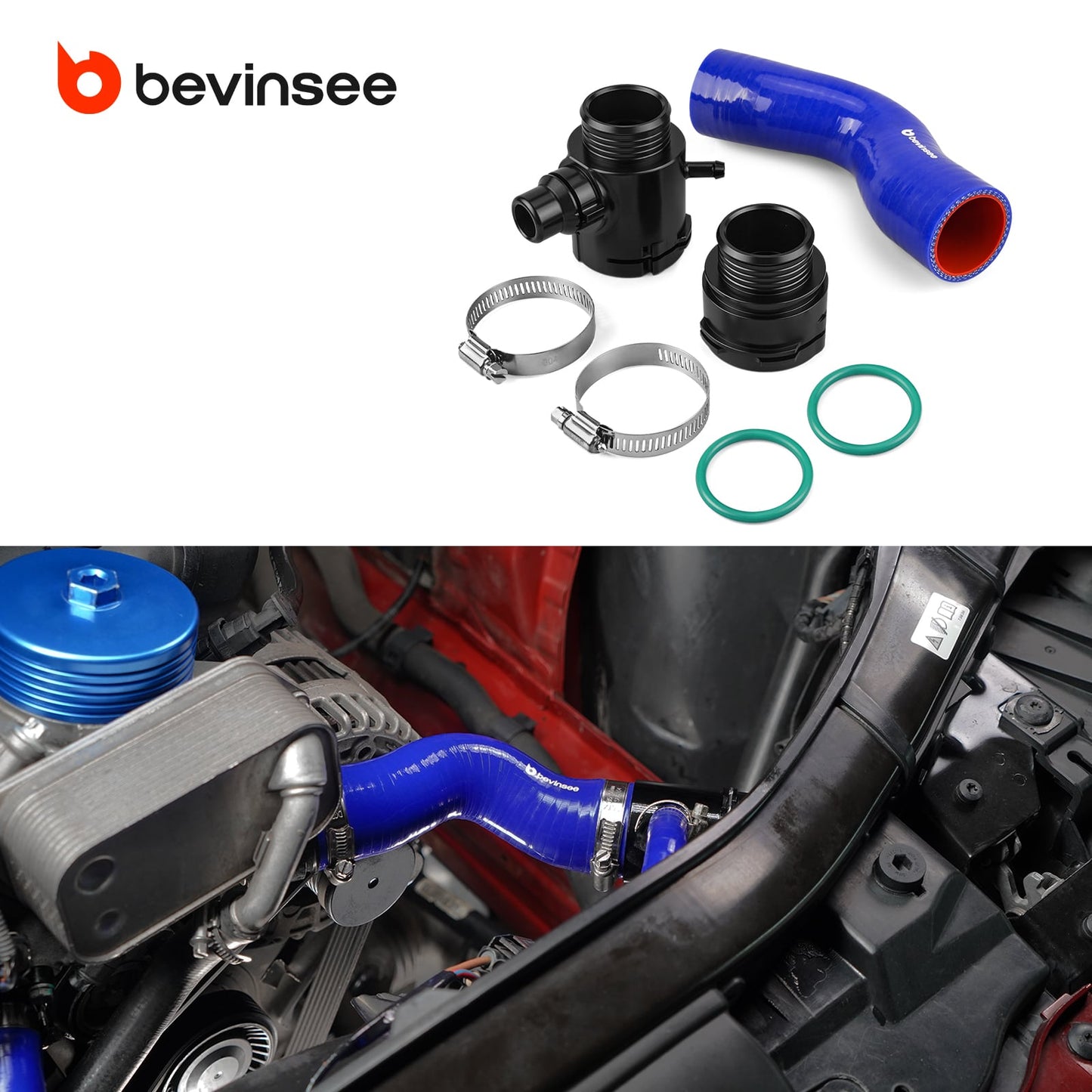 Upper Radiator Hose Repair kit For BMW N52 Engine E90 E92 E82 E88