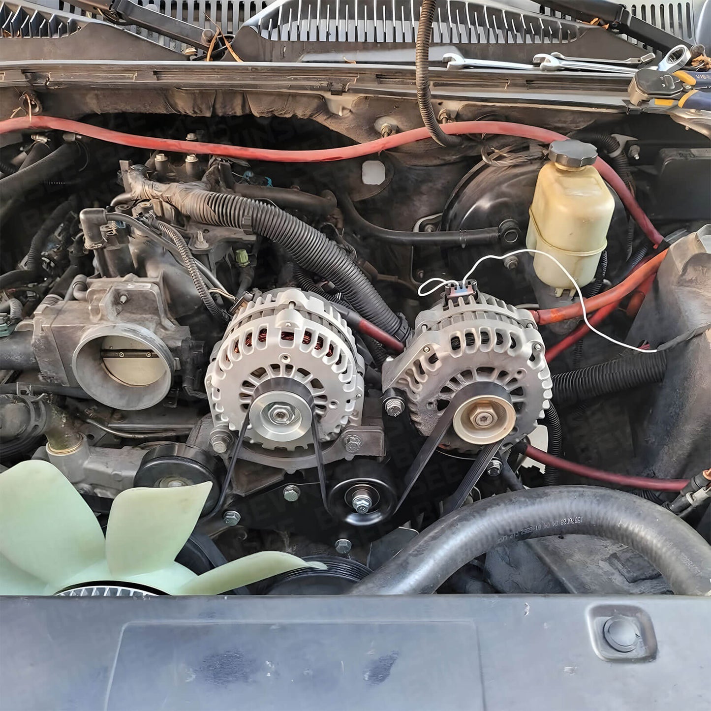 V2 Upgrade LS Dual Alternator Bracket Kit For Chevy For GM Vortec Engine 1999-2013 4.8L 5.3L 6.0L 6.2L