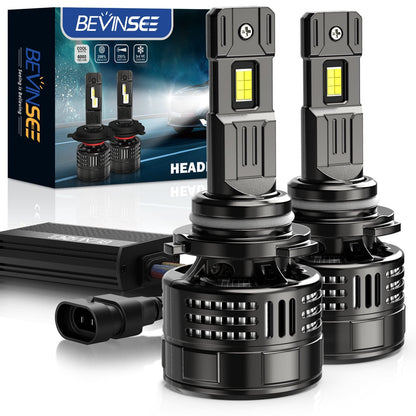BEVINSEE V55 Upgrade 9006 LED Headlight Bulb 150W/Pair Halogen Replacement