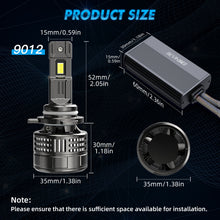 BEVINSEE V55 Upgrade 9012 LED Headlight Bulb 150W/Pair 28,000 LM 6000K