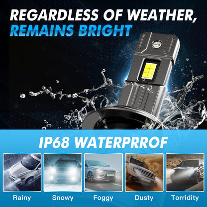 BEVINSEE V55 Upgrade H8/H9/H11 LED Headlight Bulb 150W/Pair 28,000 LM 6000K