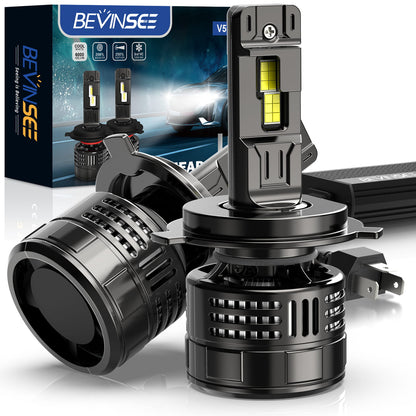 BEVINSEE V55 Upgrade H4/9003 LED Headlight Bulb 150W/Pair 28,000 LM 6000K