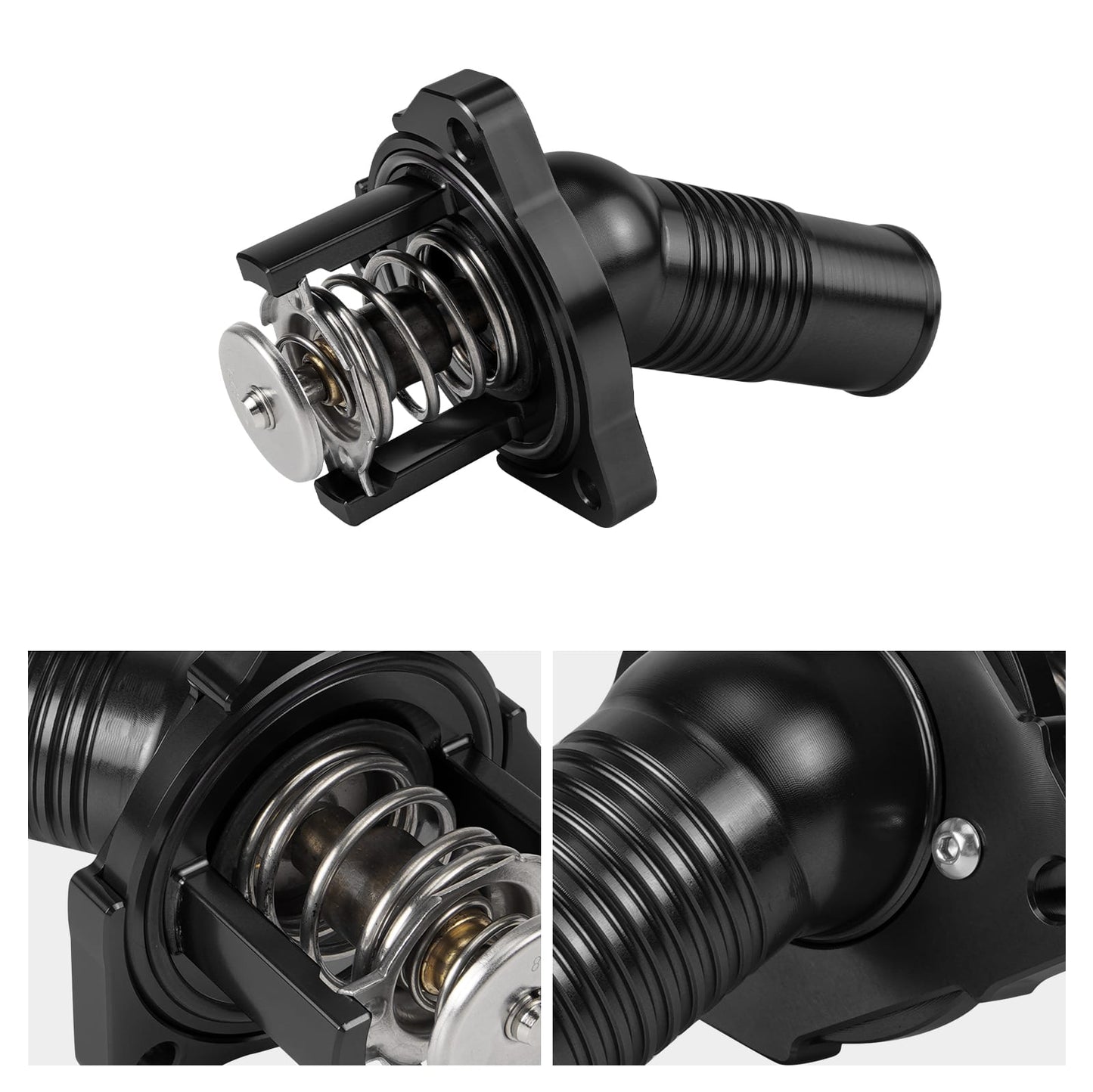 BEVINSEE Water Inlet with Thermostat For Toyota 4Runner 2003-2024