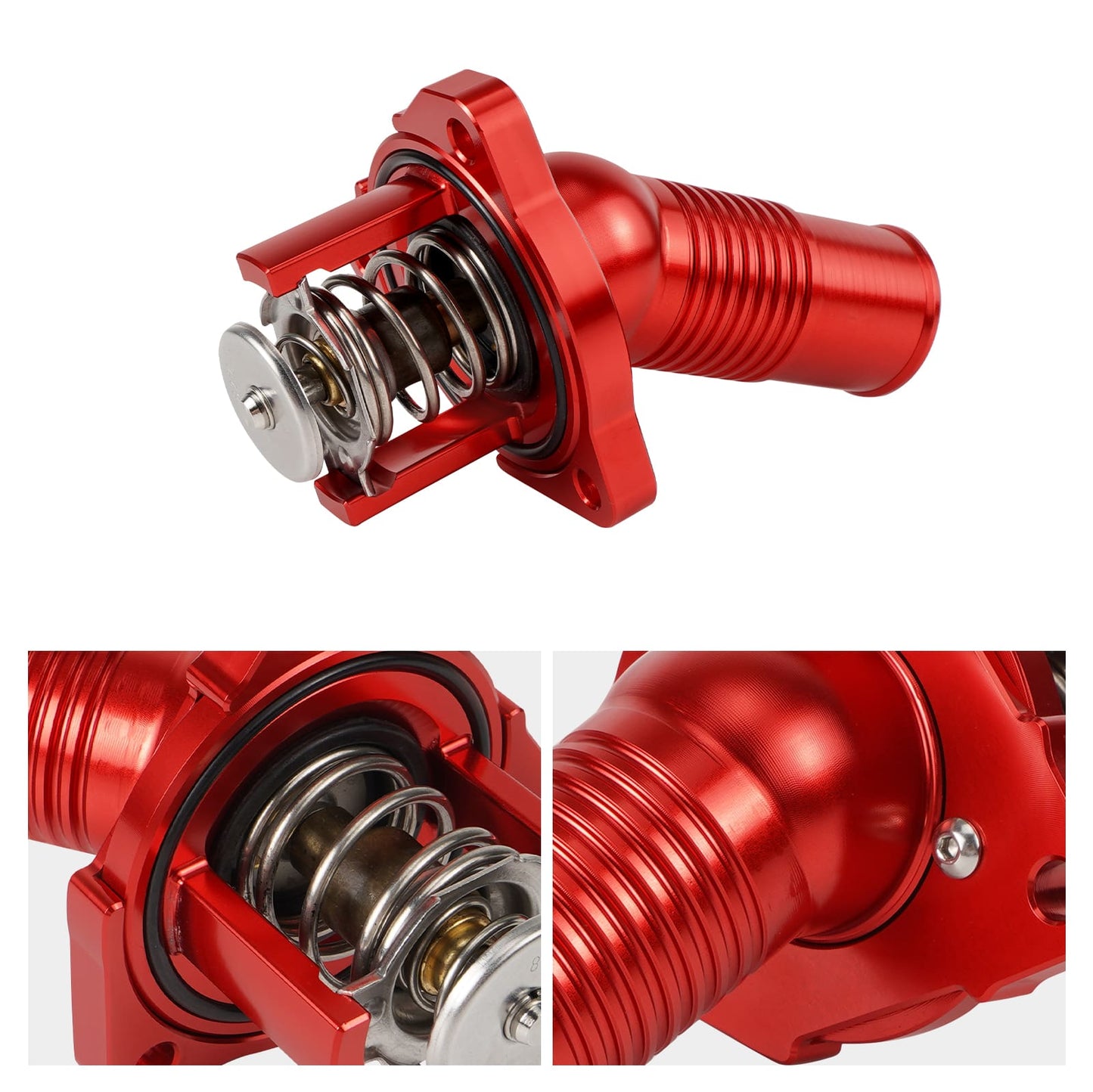 BEVINSEE Water Inlet with Thermostat For Toyota 4Runner 2003-2024