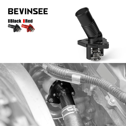 BEVINSEE Water Inlet with Thermostat For Toyota 4Runner 2003-2024