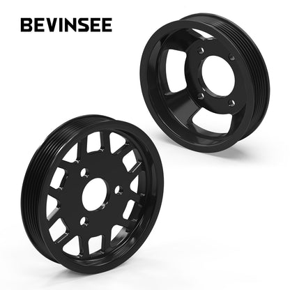 M52TU/M54 Aluminum Water Pump & Power Steering Pump Pulley Kit For BMW E46
