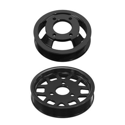 M52TU/M54 Aluminum Water Pump & Power Steering Pump Pulley Kit For BMW E46