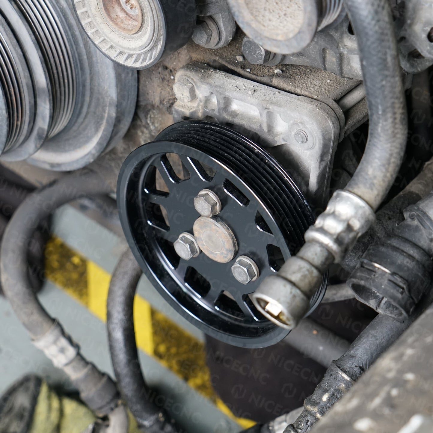 M52TU/M54 Aluminum Water Pump & Power Steering Pump Pulley Kit For BMW E46