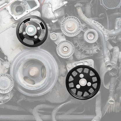 M52TU/M54 Aluminum Water Pump & Power Steering Pump Pulley Kit For BMW E46