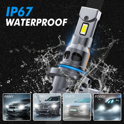 BEVINSEE Z26 HB4 9006 LED Headlight Bulbs High Low Beam 12000LM 6000K White