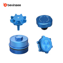 Aluminum Power Steering Reservoir&Oil Filler&Oil Filter&Coolant Cap Set for BMW E36 E46 E60 X3 Z3 M52 M52TU M54 M56 Engine