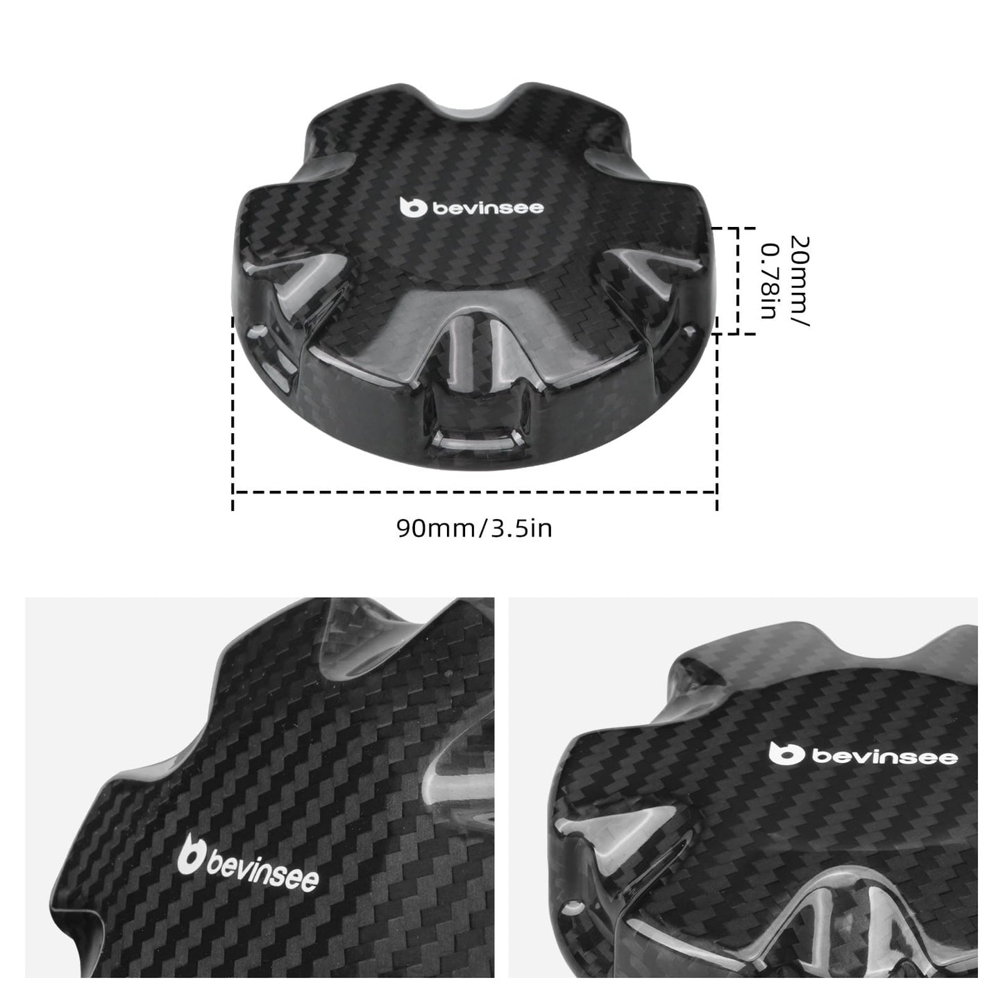 Carbon Fiber Coolant Tank Cap Cover& Real Carbon Fiber Oil Cap Cover & Wiper Washer Fluid Reservoir Cap For BMW E8X E9X F32 F36 X1 X3 X5